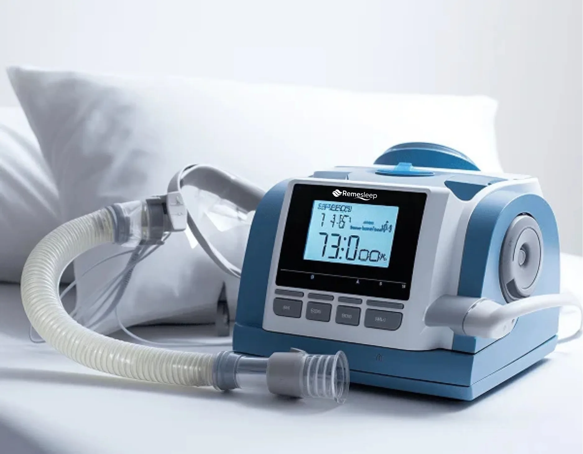 CPAP machine with mask and tubing for sleep apnea treatment — RemeSleep rental device